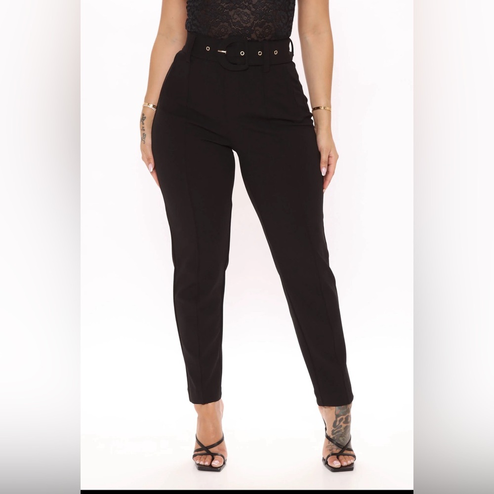 FASHION NOVA belted trousers